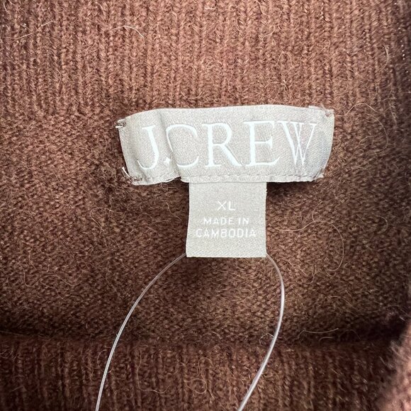 J Crew Rollneck NWT Brown Wool/Alpaca Long Sleeve Sweater Size XL - Picture 5 of 11